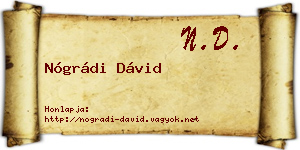 Nógrádi Dávid névjegykártya